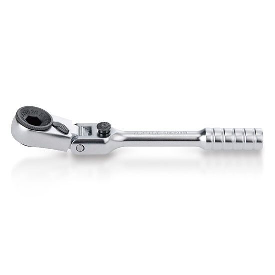 CHEV0811 Трещотка шарнирная для BIT 1/4" с рукояткой 60 зуб. 110 мм TOPTUL